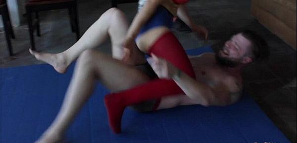  Wrestled Sat On and Tickled by Ingrid WRESTLING FEMDOM